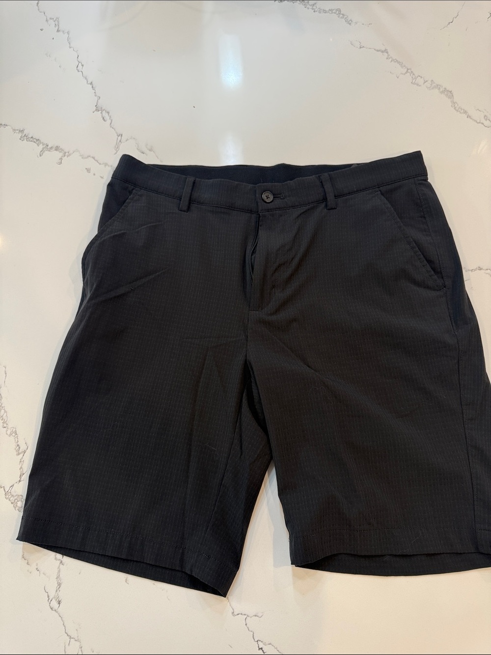 Greg Norman Collection Black Men's Flat Front Performance Shorts